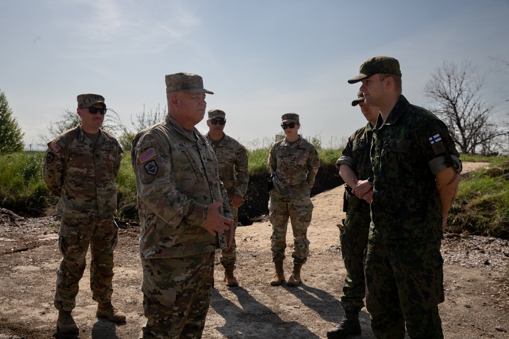 West Virginia Army National Guard leaders visit deployed Soldiers in Kosovo