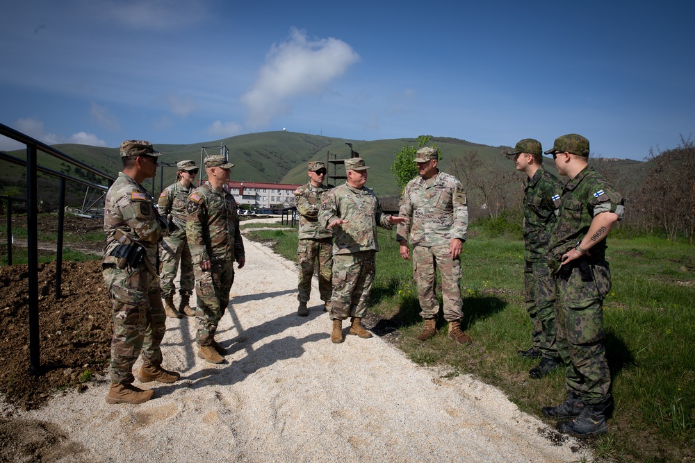 West Virginia Army National Guard leaders visit deployed Soldiers in Kosovo