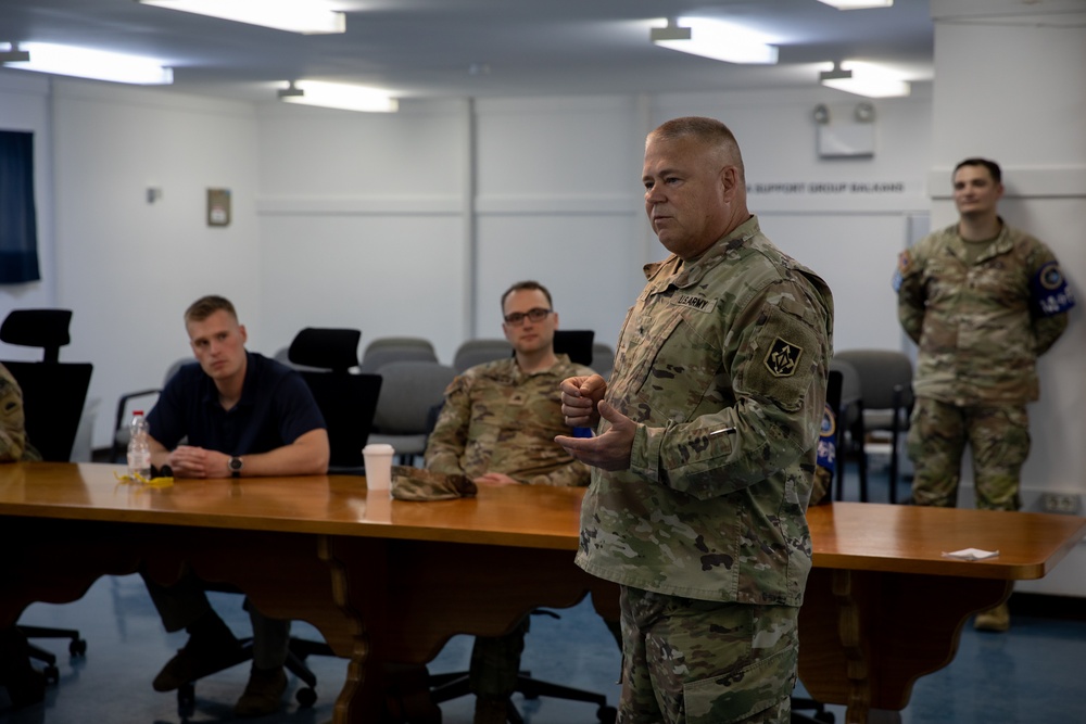 West Virginia Army National Guard leaders visit deployed Soldiers in Kosovo