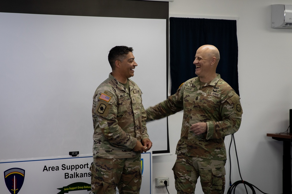 West Virginia Army National Guard leaders visit deployed Soldiers in Kosovo