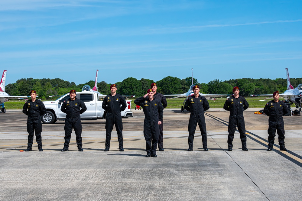 Golden Knights Drop In: U.S. Army Parachute Team Wows at JBLE Air Show