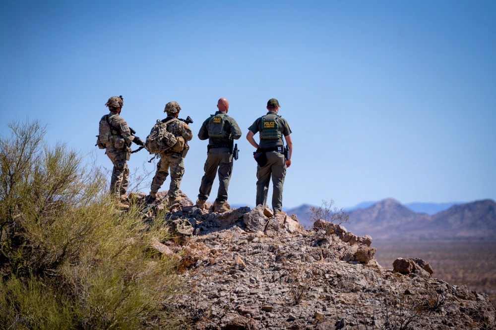 U.S. Soldiers work together with Border Patrol to support southern border mission