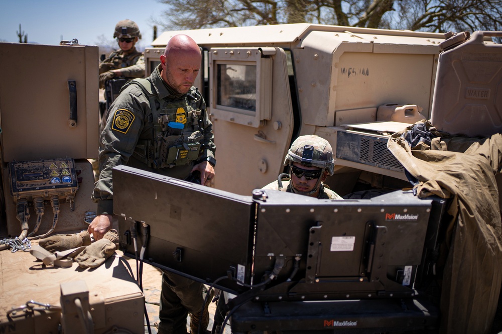 U.S. Soldiers use GBOSS to help support southern border mission