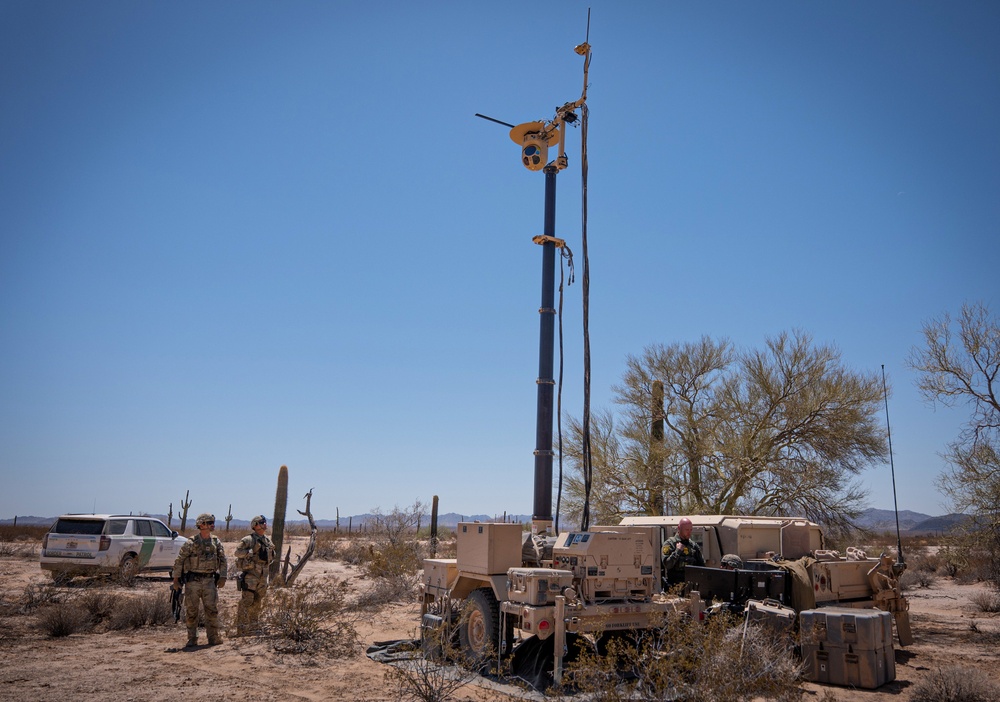U.S. Soldiers use GBOSS to help support southern border mission
