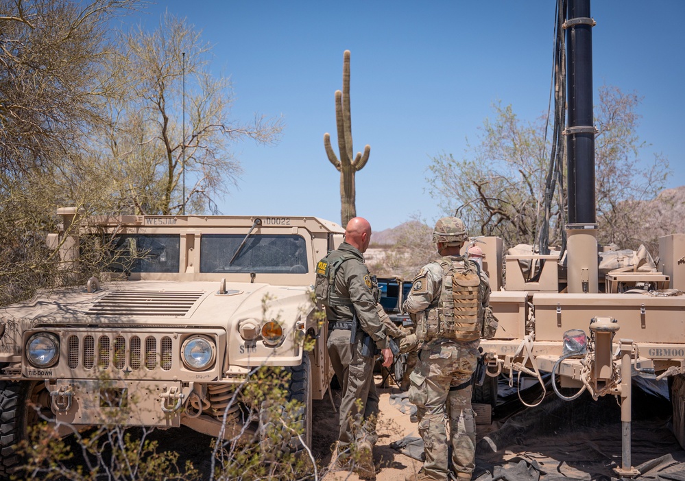 U.S. Soldiers use GBOSS to help support southern border mission