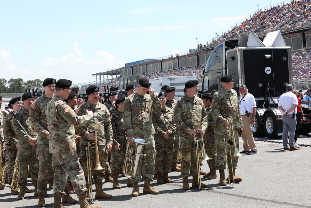 U.S. Army Reserve 100th Military Band Performs at Talladega Superspeedway