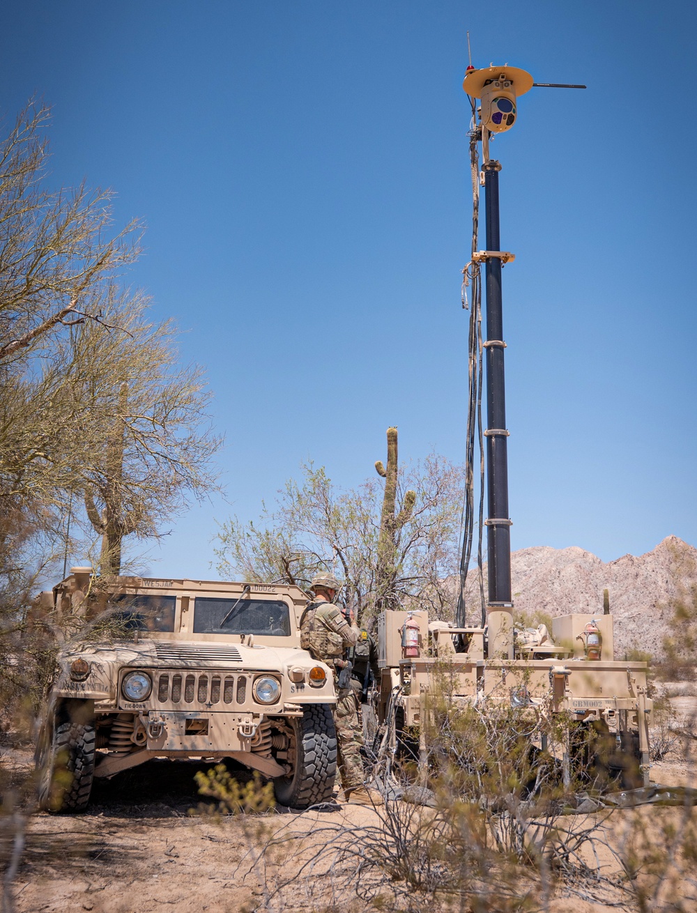 U.S. Soldiers use GBOSS to help support southern border mission