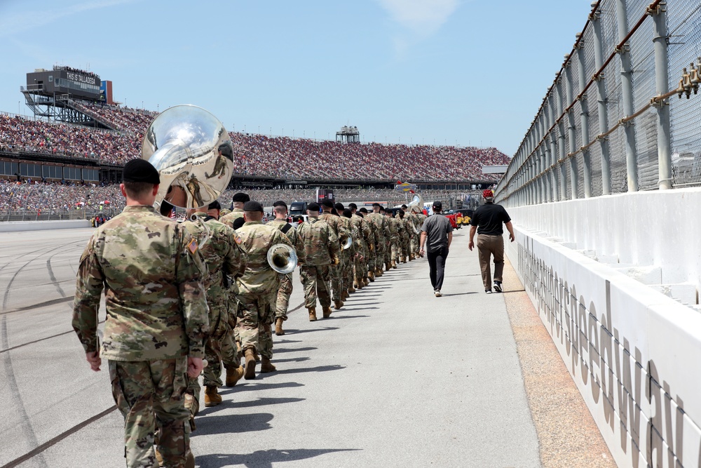 U.S. Army Reserve 100th Military Band Performs at Talladega Superspeedway