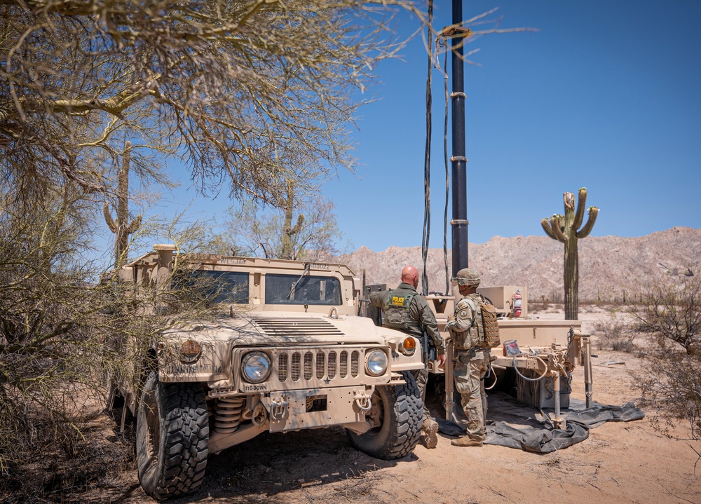 U.S. Soldiers use GBOSS to help support southern border mission