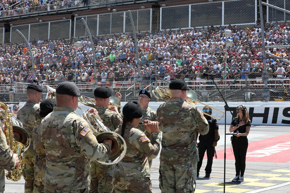 U.S. Army Reserve 100th Military Band Performs at Talladega Superspeedway