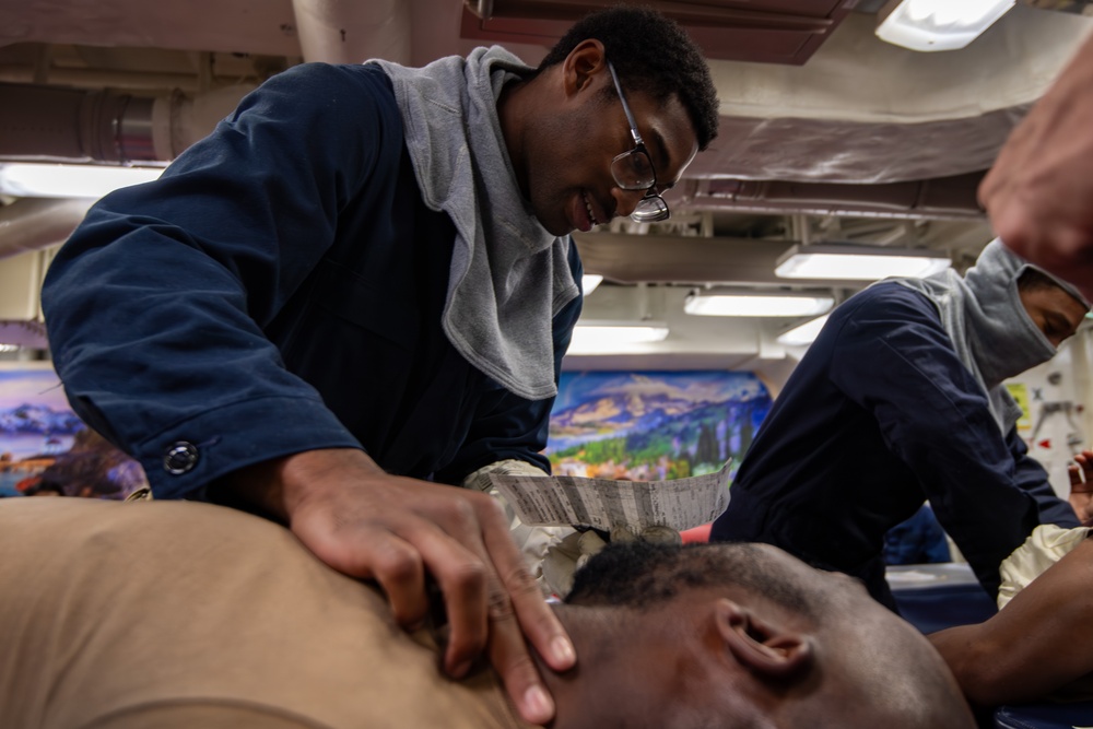 USS Gridley Mass Casualty Drill