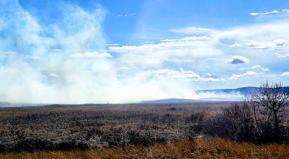 Fort McCoy’s prescribed burn team holds last burn for 2025 spring season