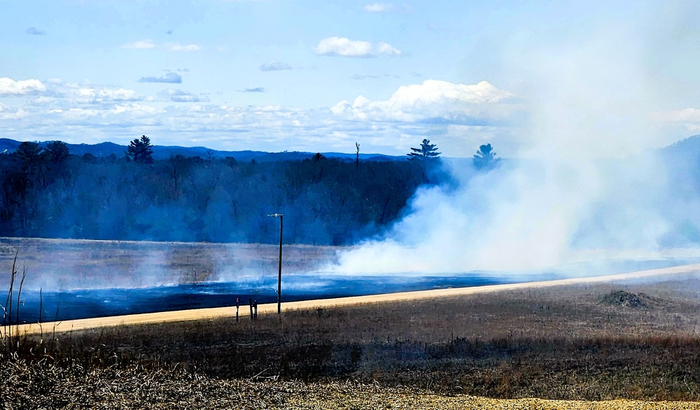 Fort McCoy’s prescribed burn team holds last burn for 2025 spring season