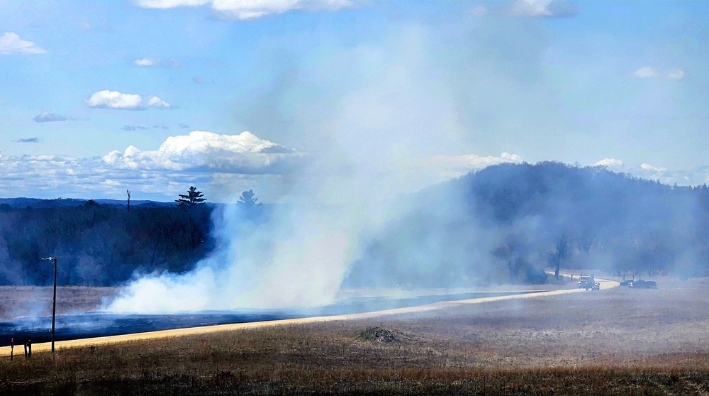 Fort McCoy’s prescribed burn team holds last burn for 2025 spring season