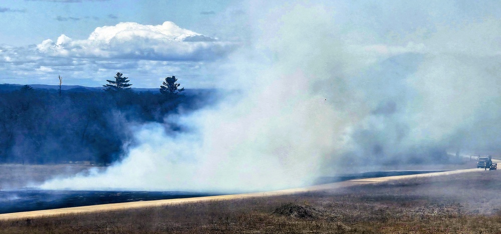 Fort McCoy’s prescribed burn team holds last burn for 2025 spring season