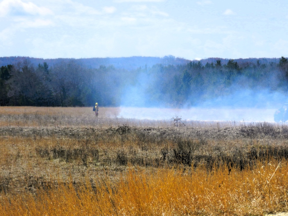 Fort McCoy’s prescribed burn team holds last burn for 2025 spring season