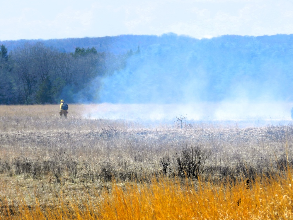 Fort McCoy’s prescribed burn team holds last burn for 2025 spring season