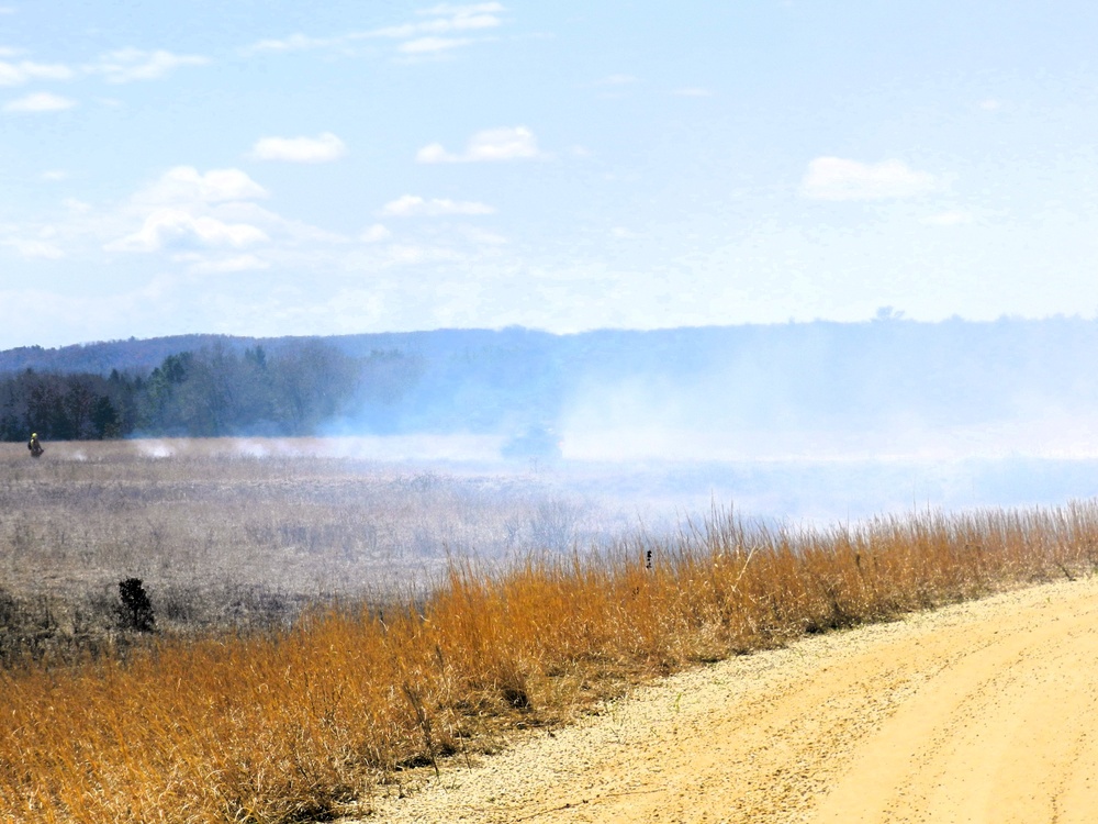 Fort McCoy’s prescribed burn team holds last burn for 2025 spring season