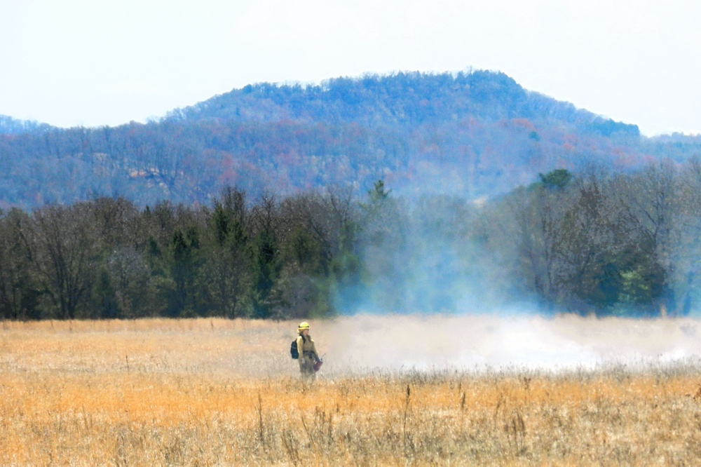 Fort McCoy’s prescribed burn team holds last burn for 2025 spring season