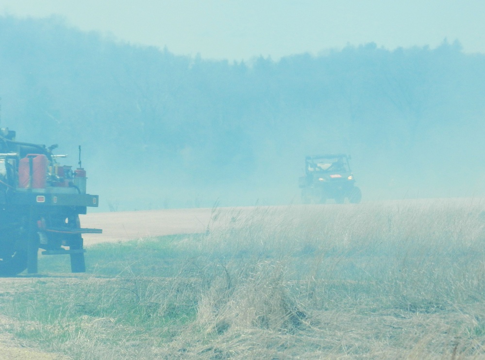 Fort McCoy’s prescribed burn team holds last burn for 2025 spring season