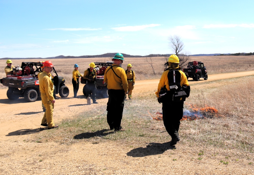 Fort McCoy’s prescribed burn team holds last burn for 2025 spring season