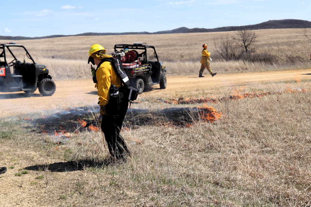 Fort McCoy’s prescribed burn team holds last burn for 2025 spring season