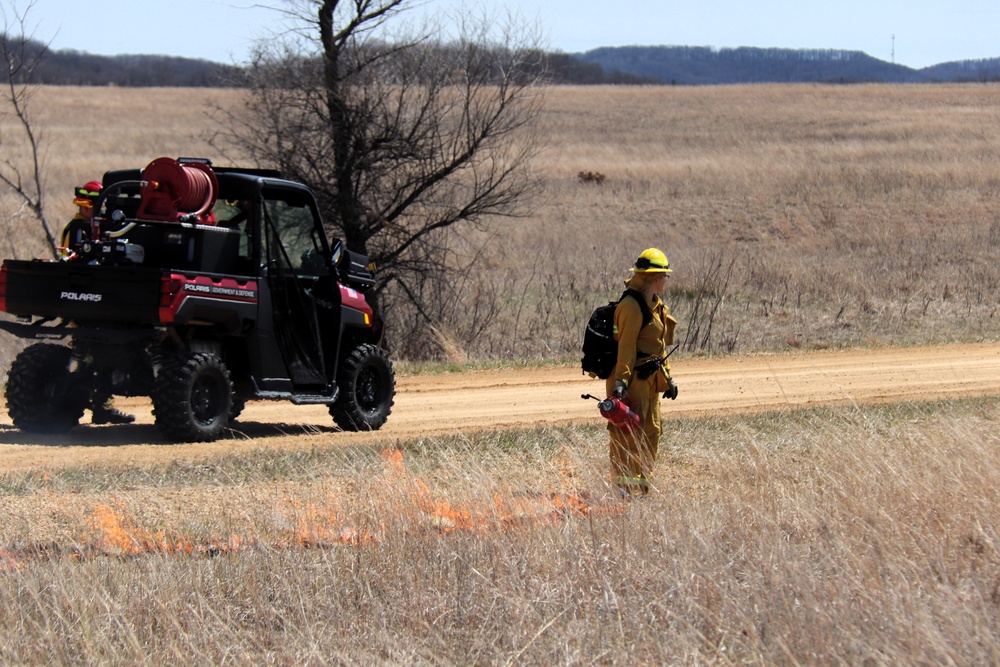 Fort McCoy’s prescribed burn team holds last burn for 2025 spring season