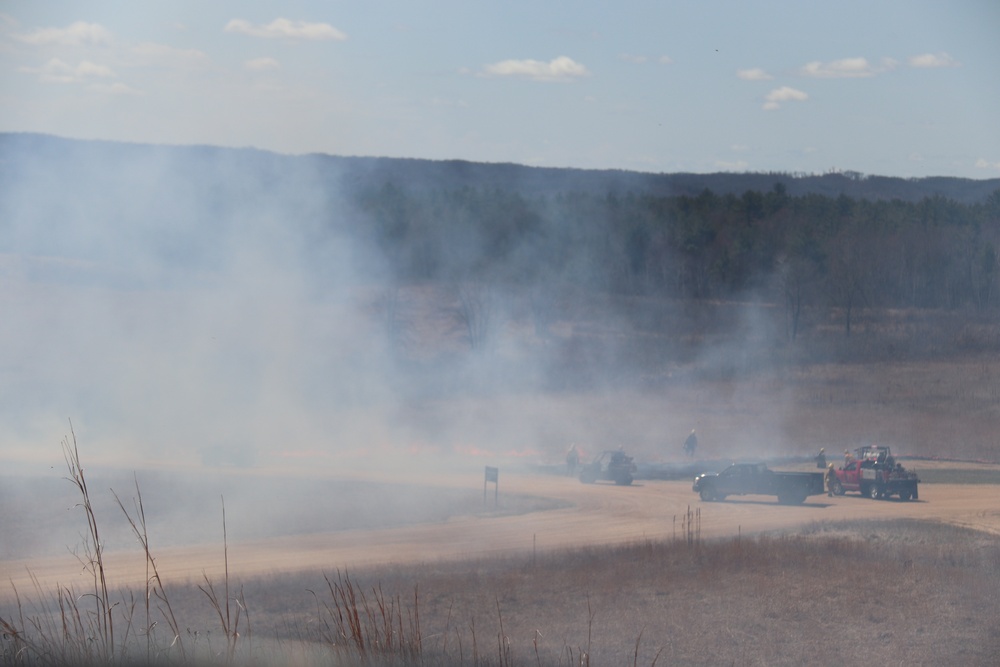 Fort McCoy’s prescribed burn team holds last burn for 2025 spring season