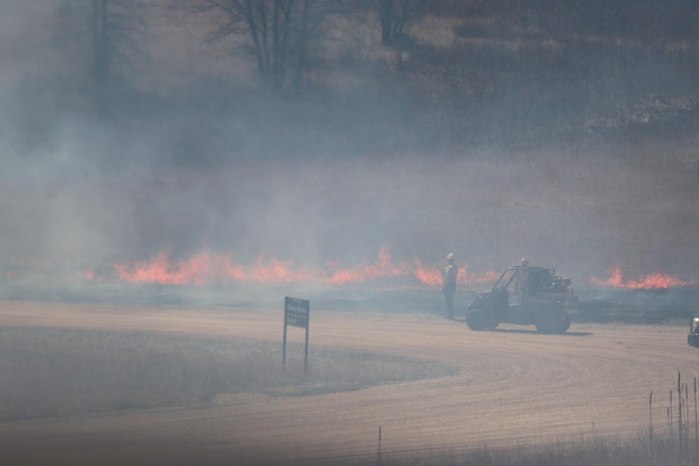 Fort McCoy’s prescribed burn team holds last burn for 2025 spring season