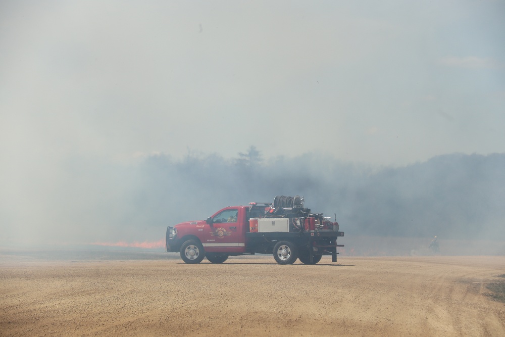 Fort McCoy’s prescribed burn team holds last burn for 2025 spring season