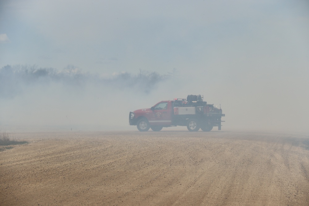 Fort McCoy’s prescribed burn team holds last burn for 2025 spring season