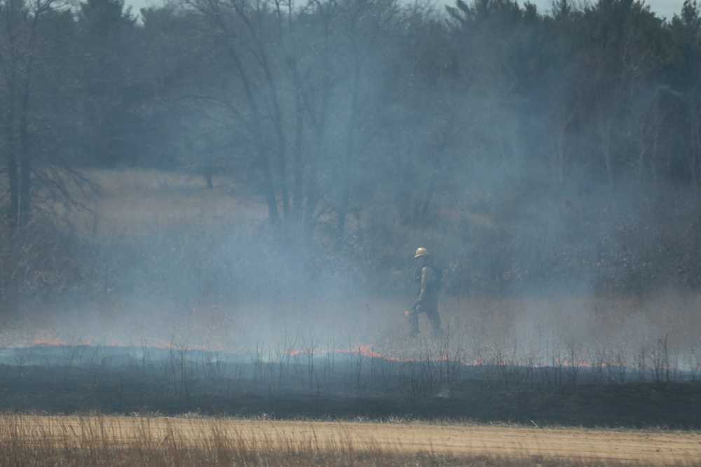 Fort McCoy’s prescribed burn team holds last burn for 2025 spring season