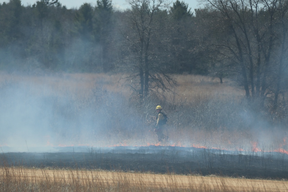 Fort McCoy’s prescribed burn team holds last burn for 2025 spring season