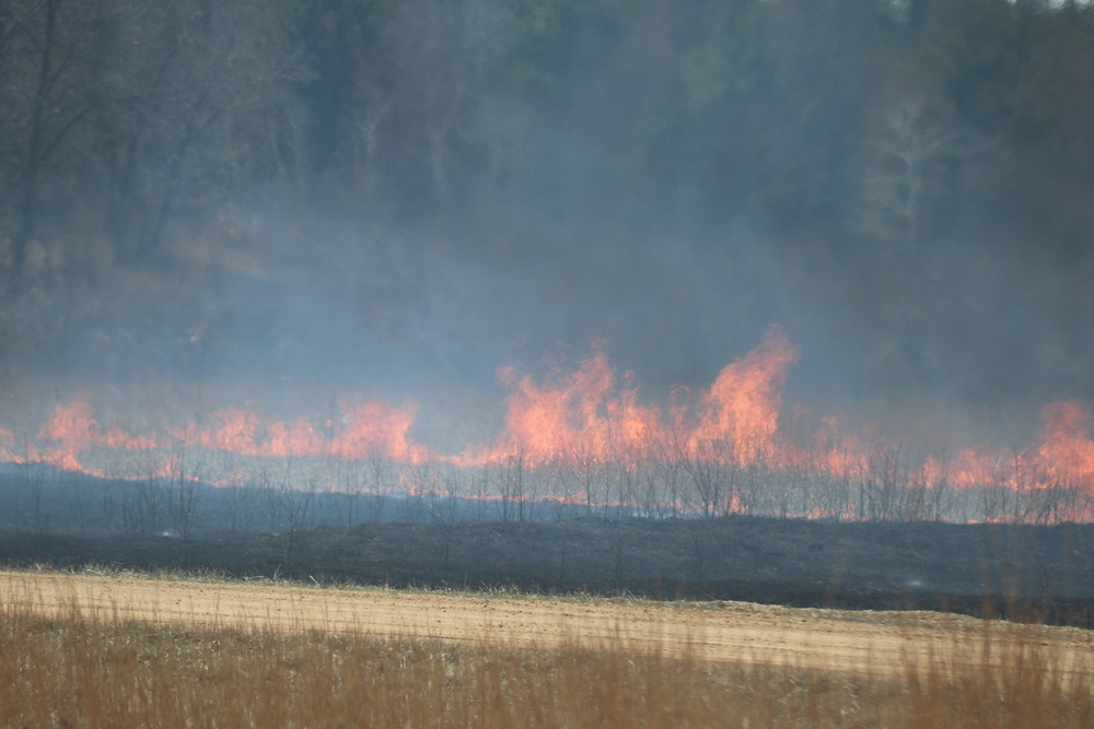 Fort McCoy’s prescribed burn team holds last burn for 2025 spring season