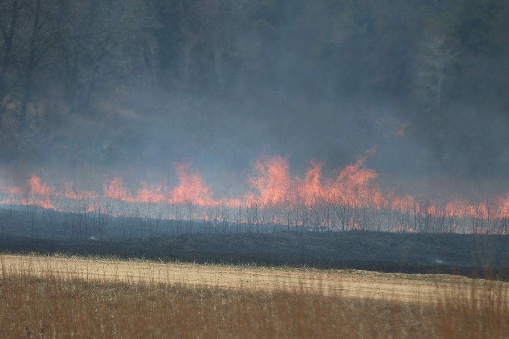 Fort McCoy’s prescribed burn team holds last burn for 2025 spring season