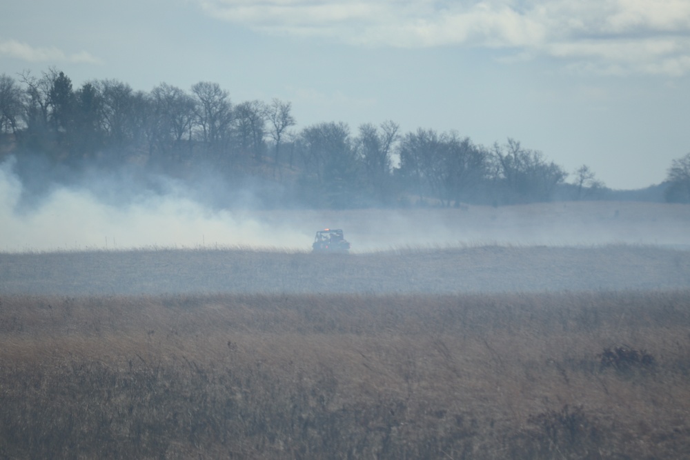 Fort McCoy’s prescribed burn team holds last burn for 2025 spring season