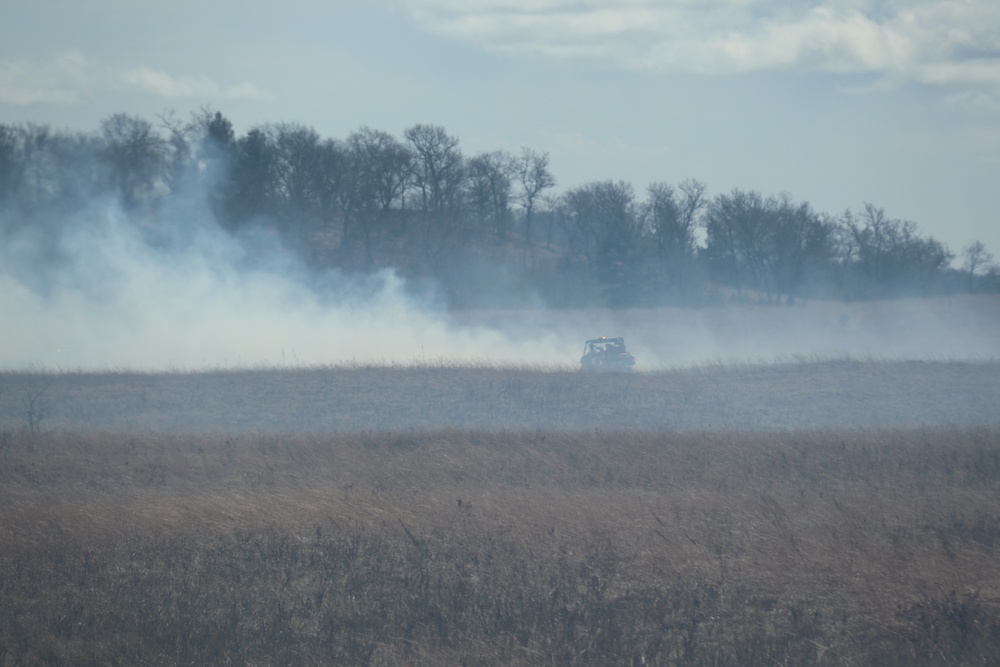 Fort McCoy’s prescribed burn team holds last burn for 2025 spring season