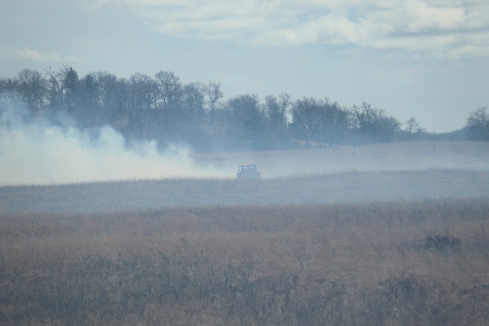 Fort McCoy’s prescribed burn team holds last burn for 2025 spring season