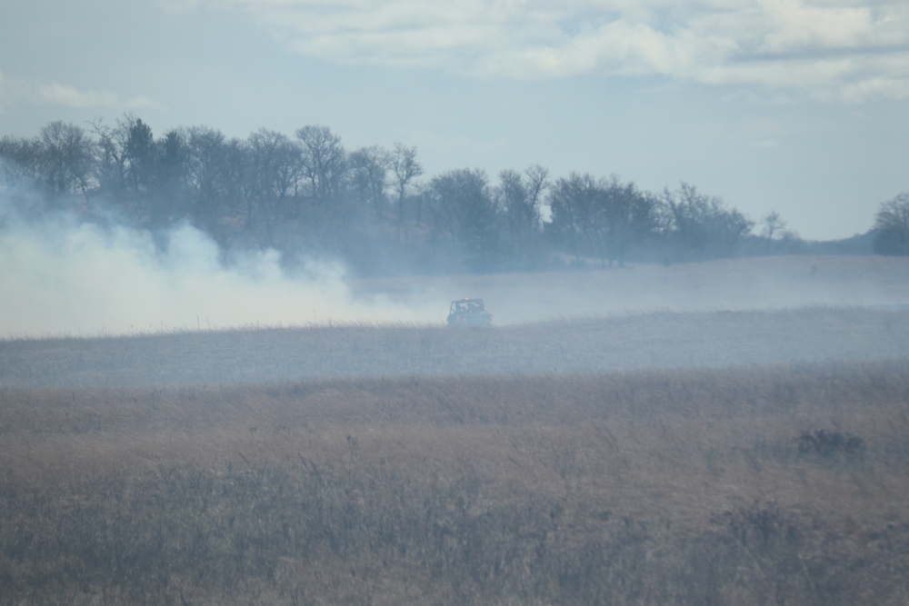 Fort McCoy’s prescribed burn team holds last burn for 2025 spring season