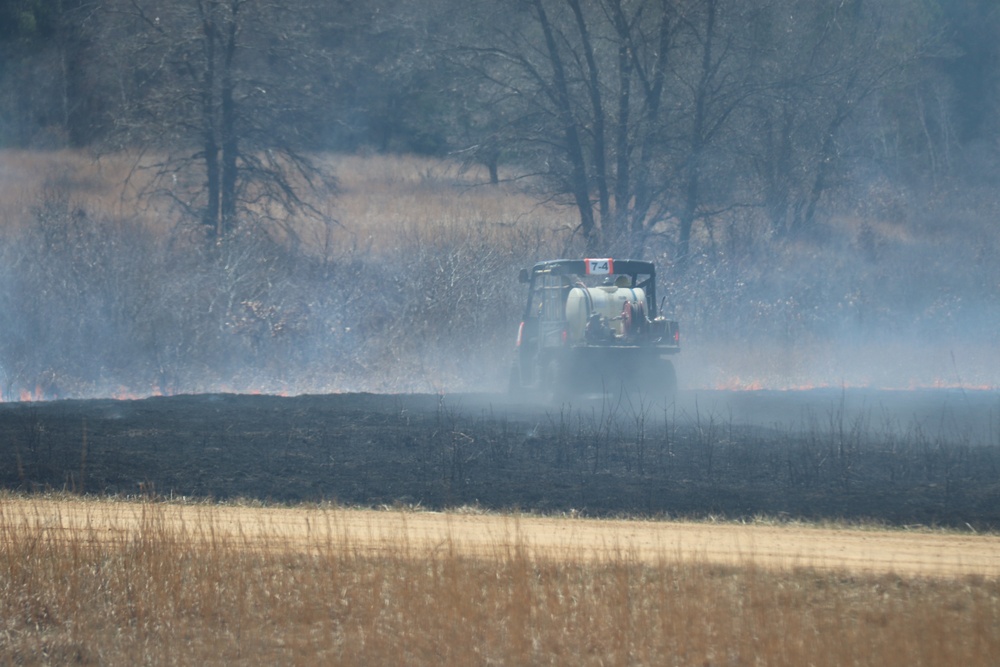Fort McCoy’s prescribed burn team holds last burn for 2025 spring season