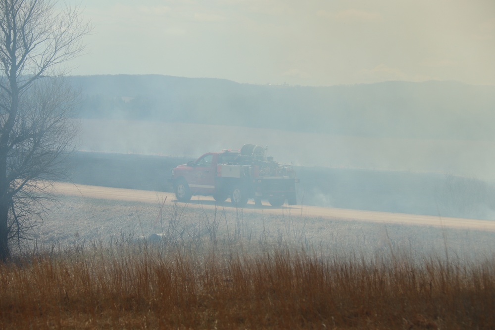 Fort McCoy’s prescribed burn team holds last burn for 2025 spring season