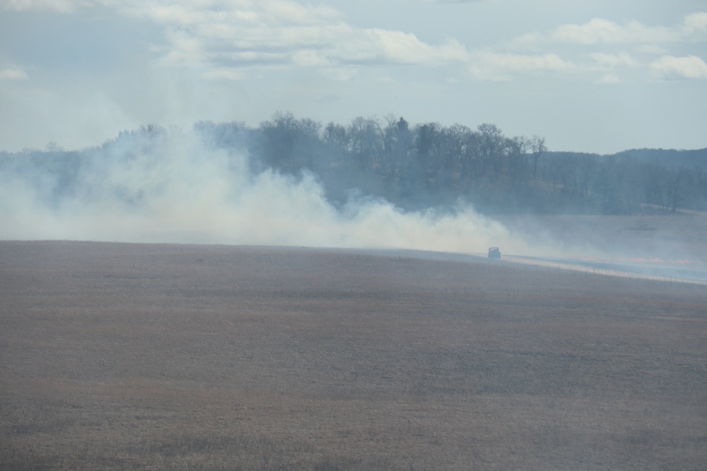 Fort McCoy’s prescribed burn team holds last burn for 2025 spring season