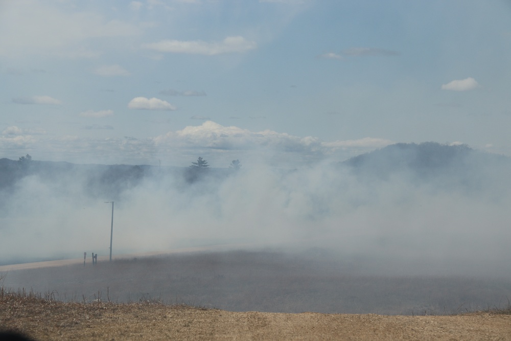 Fort McCoy’s prescribed burn team holds last burn for 2025 spring season