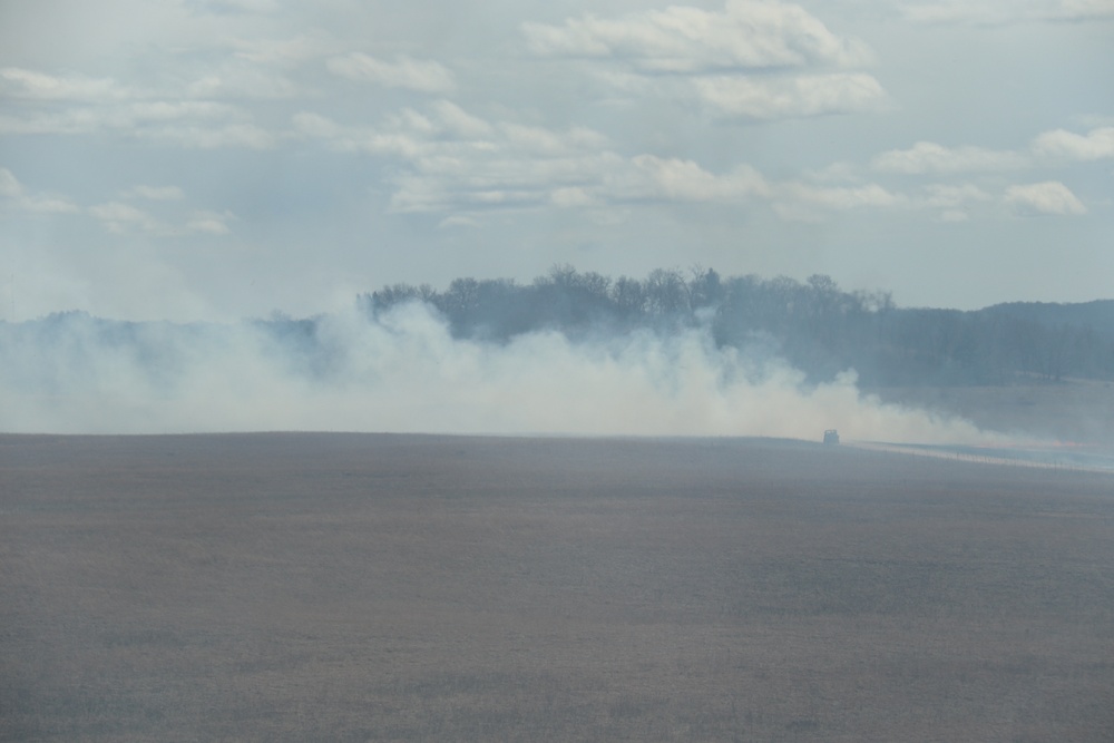 Fort McCoy’s prescribed burn team holds last burn for 2025 spring season