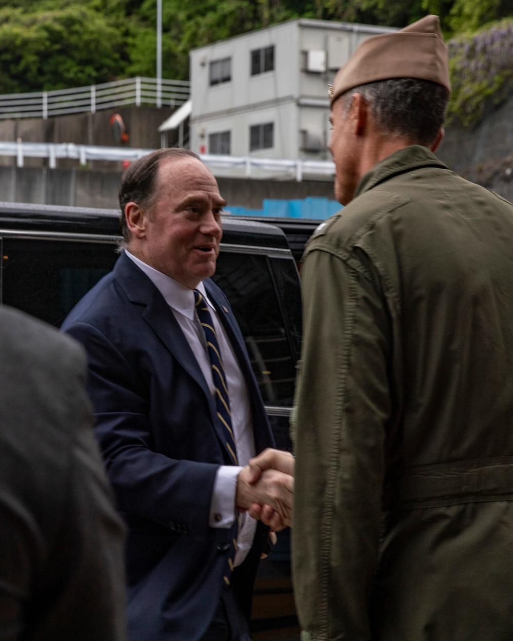 Secretary of the Navy Visits USS George Washington