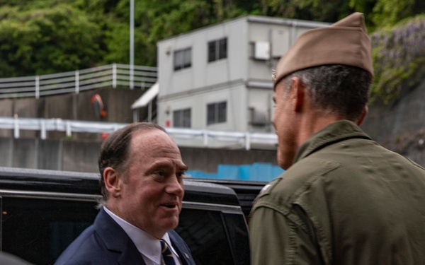 Secretary of the Navy Visits USS George Washington