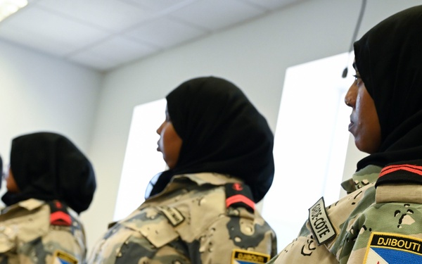 U.S and Djboutian military members participate in Sea Sisters event