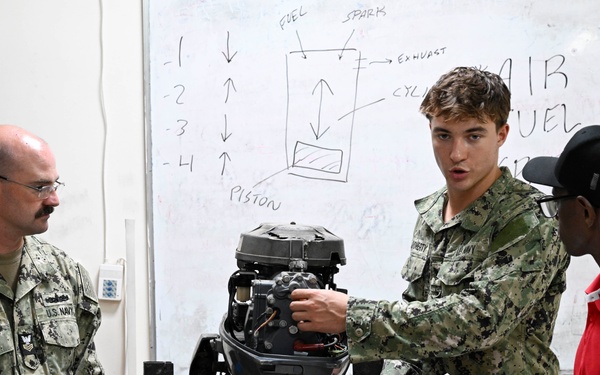 U.S and Djboutian military members participate in Sea Sisters event