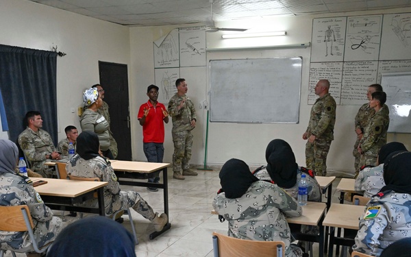 U.S and Djboutian military members participate in Sea Sisters event