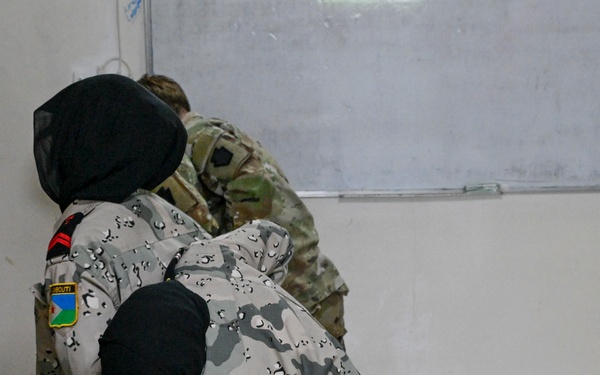 U.S and Djboutian military members participate in Sea Sisters event